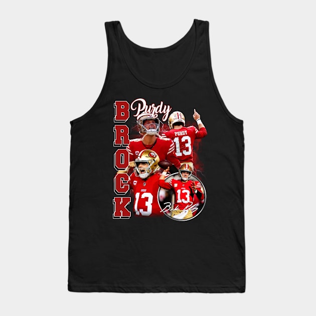 VINTAGE FOOTBALL BROCK PURDY BOOTLEG Tank Top by Archer Expressionism Style